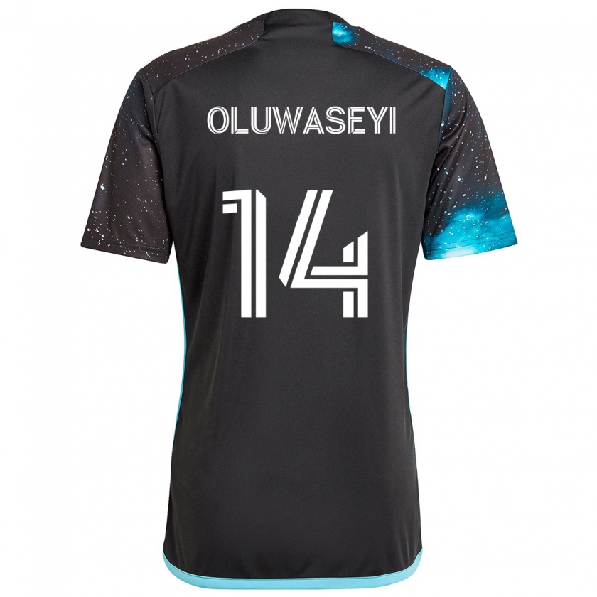 Kandiny Herren Tani Oluwaseyi #14 Schwarz Blau Heimtrikot Trikot 2024/25 T-Shirt