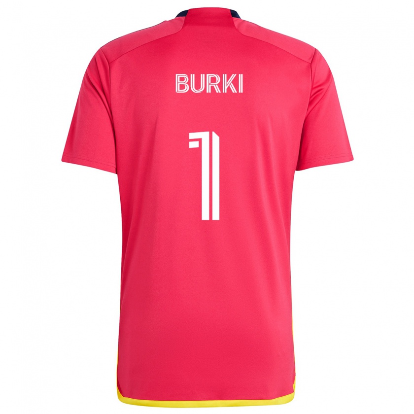 Kandiny Herren Roman Bürki #1 Rot Blau Heimtrikot Trikot 2024/25 T-Shirt