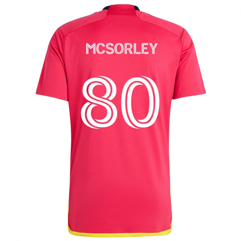 Kandiny Herren Brendan Mcsorley #80 Rot Blau Heimtrikot Trikot 2024/25 T-Shirt