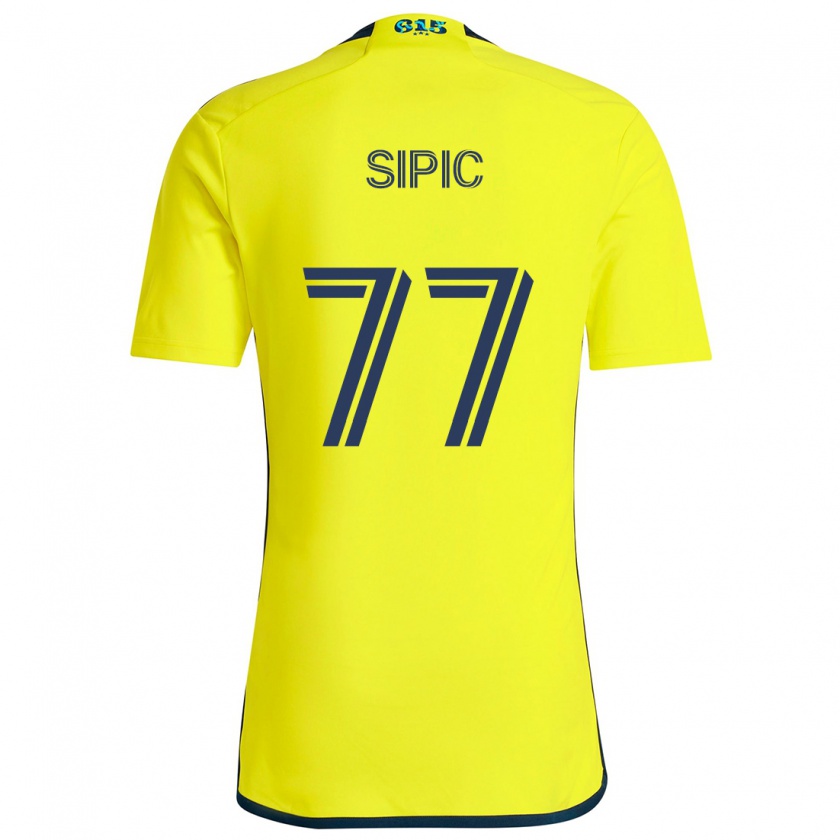 Kandiny Herren Adem Sipić #77 Gelb Blau Heimtrikot Trikot 2024/25 T-Shirt