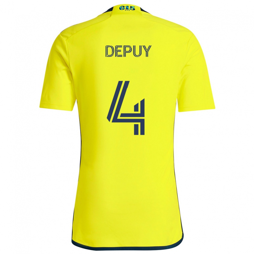 Kandiny Herren Nick Depuy #4 Gelb Blau Heimtrikot Trikot 2024/25 T-Shirt