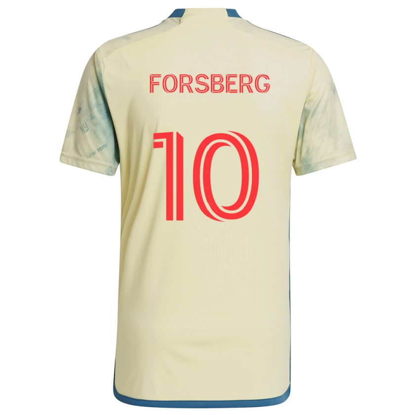 Kandiny Herren Emil Forsberg #10 Gelb Rot Blau Heimtrikot Trikot 2024/25 T-Shirt