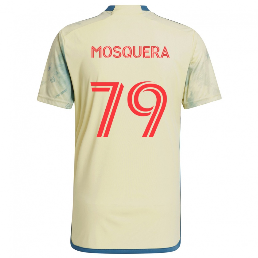 Kandiny Herren Rafael Mosquera #79 Gelb Rot Blau Heimtrikot Trikot 2024/25 T-Shirt