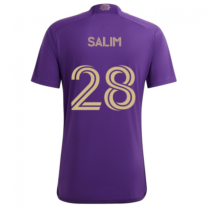 Kandiny Herren Abdi Salim #28 Lila Gelb Heimtrikot Trikot 2024/25 T-Shirt