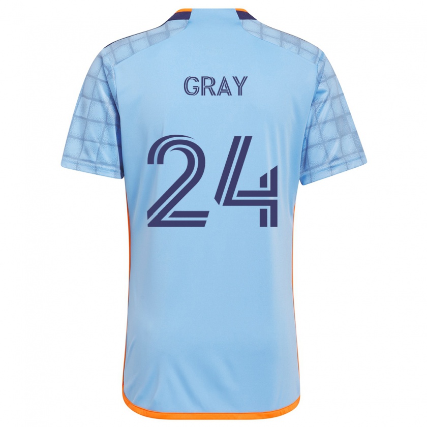 Kandiny Herren Tayvon Gray #24 Blau Orange Heimtrikot Trikot 2024/25 T-Shirt