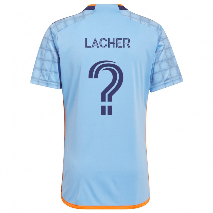 Kandiny Herren Julien Lacher #0 Blau Orange Heimtrikot Trikot 2024/25 T-Shirt