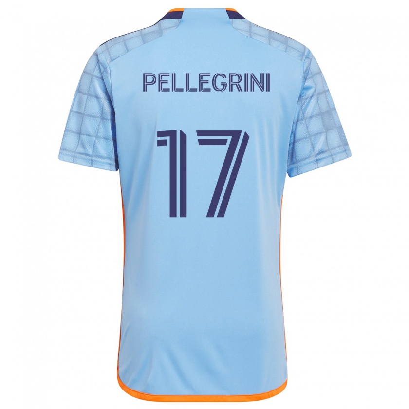 Kandiny Herren Matías Pellegrini #17 Blau Orange Heimtrikot Trikot 2024/25 T-Shirt