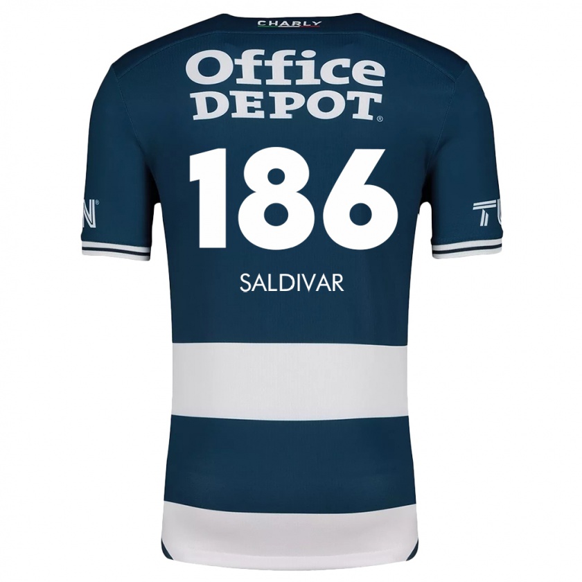 Kandiny Herren José Saldívar #186 Blau Weiss Heimtrikot Trikot 2024/25 T-Shirt