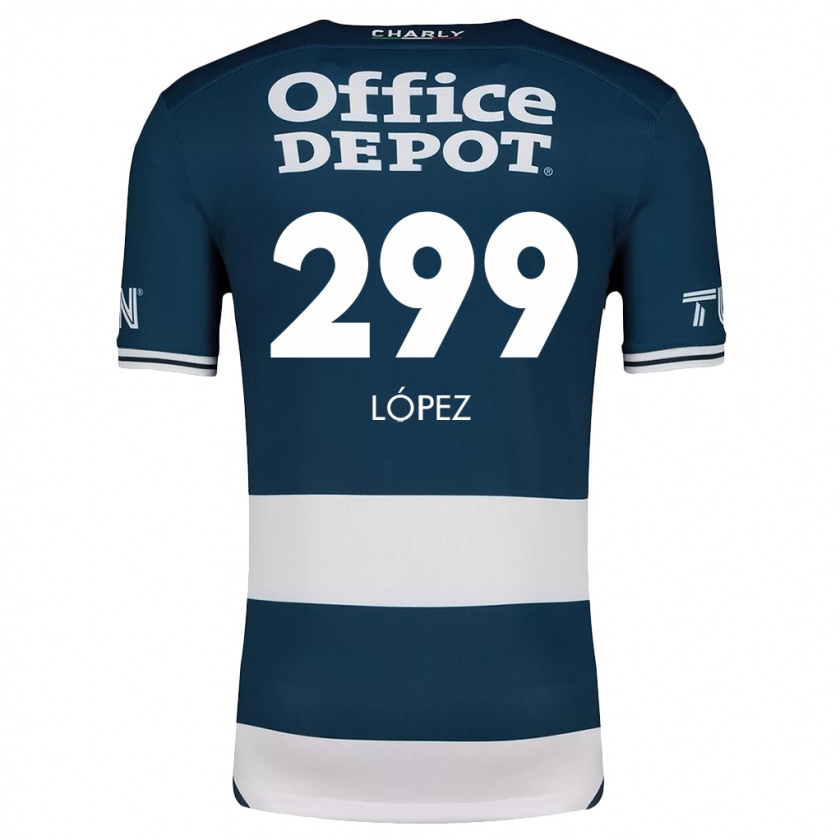 Kandiny Herren Santiago López #299 Blau Weiss Heimtrikot Trikot 2024/25 T-Shirt