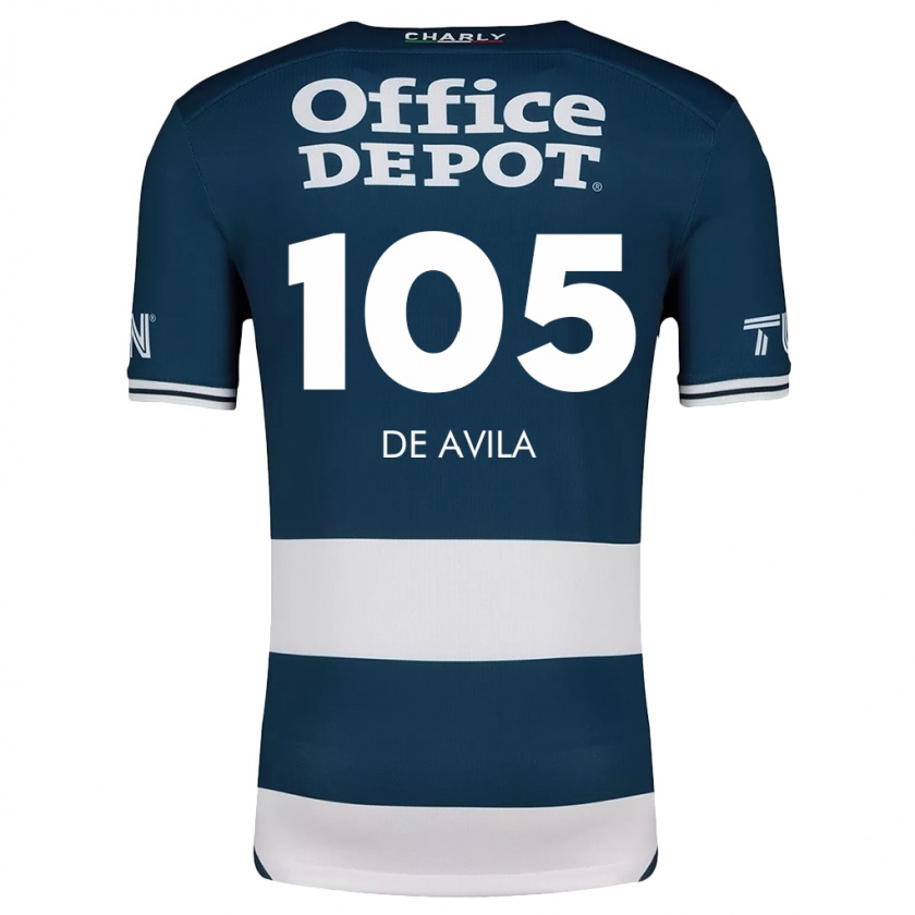 Kandiny Herren José De Ávila #105 Blau Weiss Heimtrikot Trikot 2024/25 T-Shirt