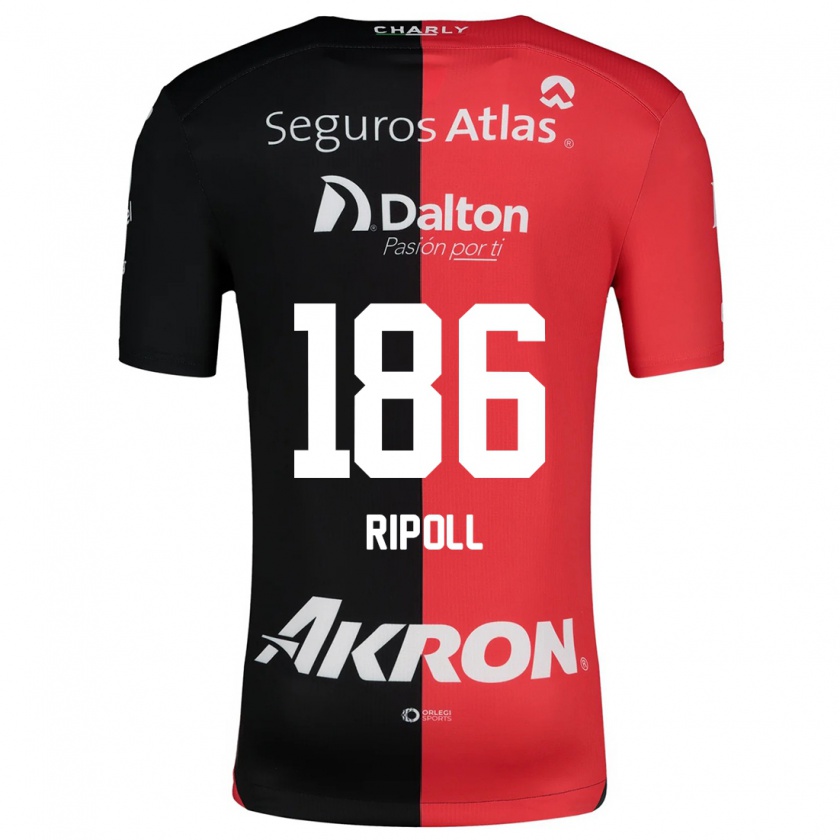 Kandiny Herren Alonso Ripoll #186 Rot Schwarz Heimtrikot Trikot 2024/25 T-Shirt