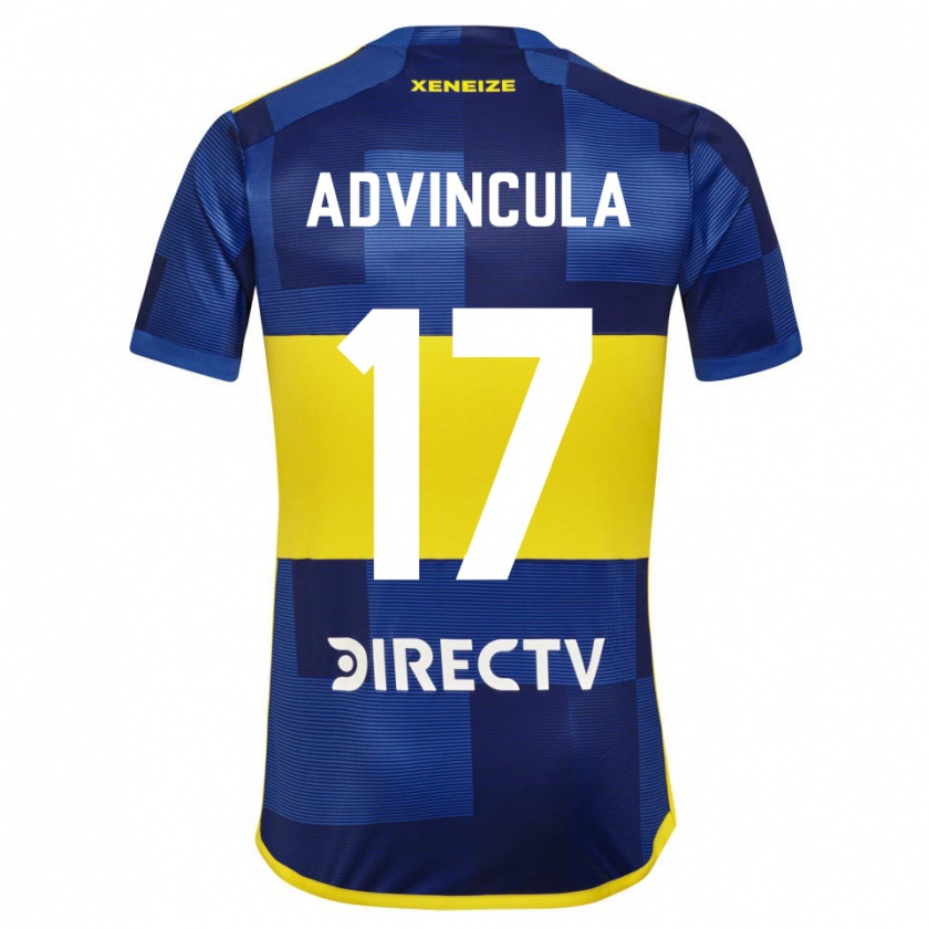 Kandiny Herren Luis Advíncula #17 Blau Gelb Heimtrikot Trikot 2024/25 T-Shirt