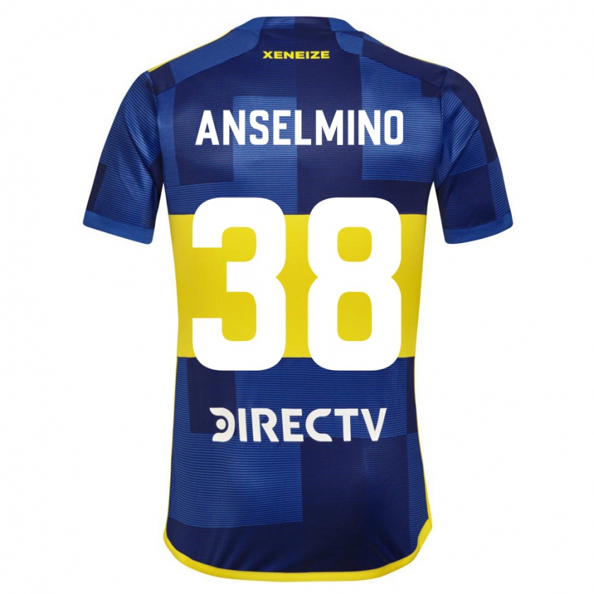 Kandiny Herren Aarón Anselmino #38 Blau Gelb Heimtrikot Trikot 2024/25 T-Shirt