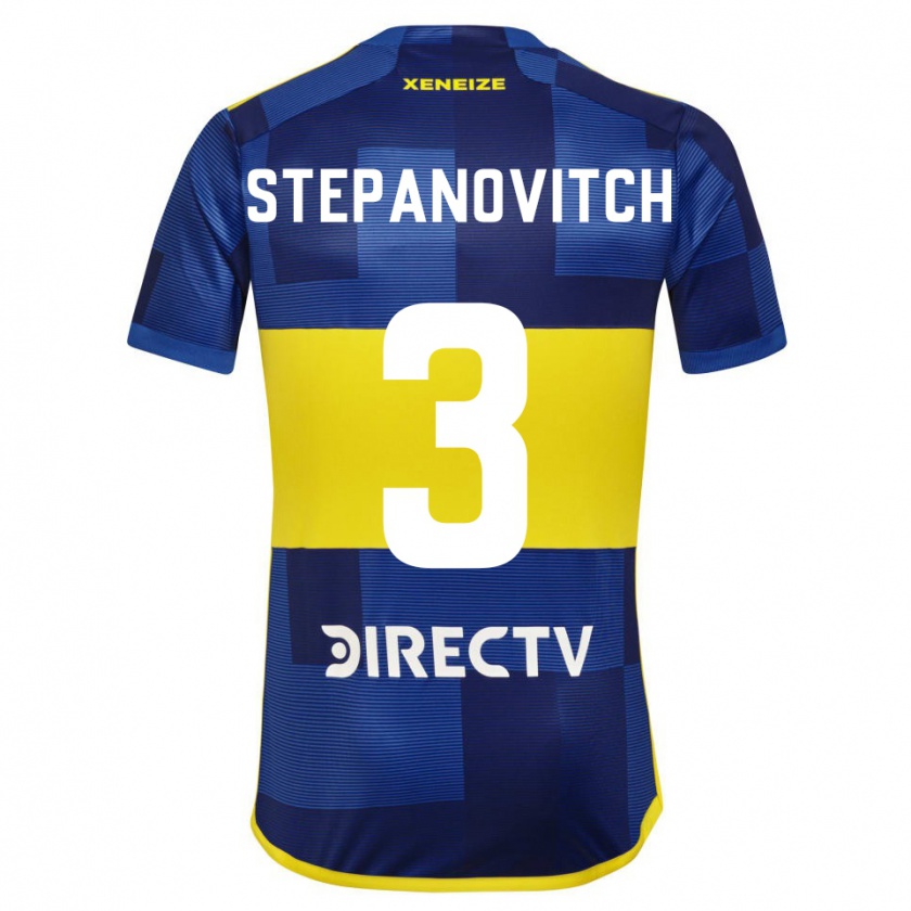 Kandiny Herren Nicolás Stepanovitch #3 Blau Gelb Heimtrikot Trikot 2024/25 T-Shirt