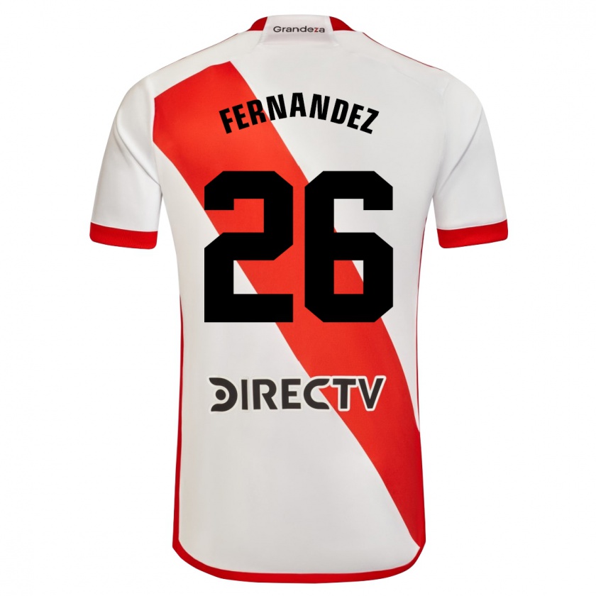 Kandiny Herren Nacho Fernández #26 Weiß Rot Heimtrikot Trikot 2024/25 T-Shirt