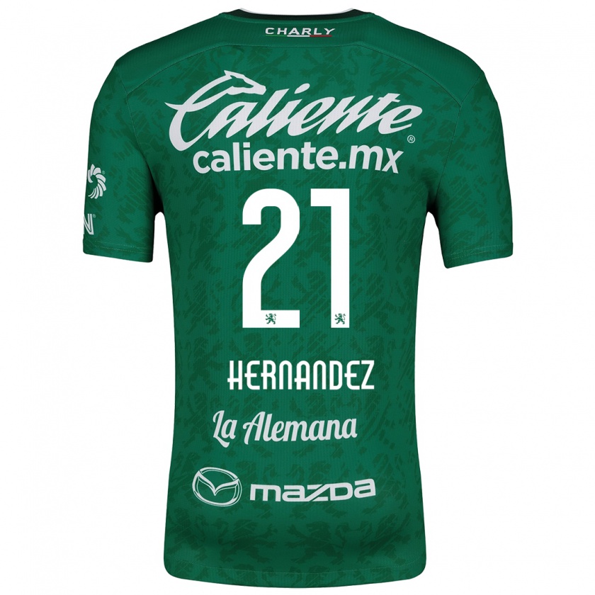 Kandiny Herren Alexa Hernández #21 Grün Weiß Heimtrikot Trikot 2024/25 T-Shirt