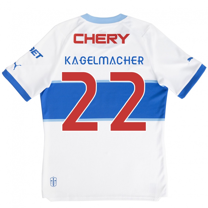 Kandiny Herren Gary Kagelmacher #22 Weiß Blau Heimtrikot Trikot 2024/25 T-Shirt