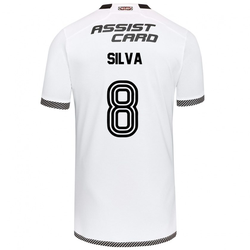 Kandiny Herren Bastián Silva #8 Weiß Schwarz Heimtrikot Trikot 2024/25 T-Shirt