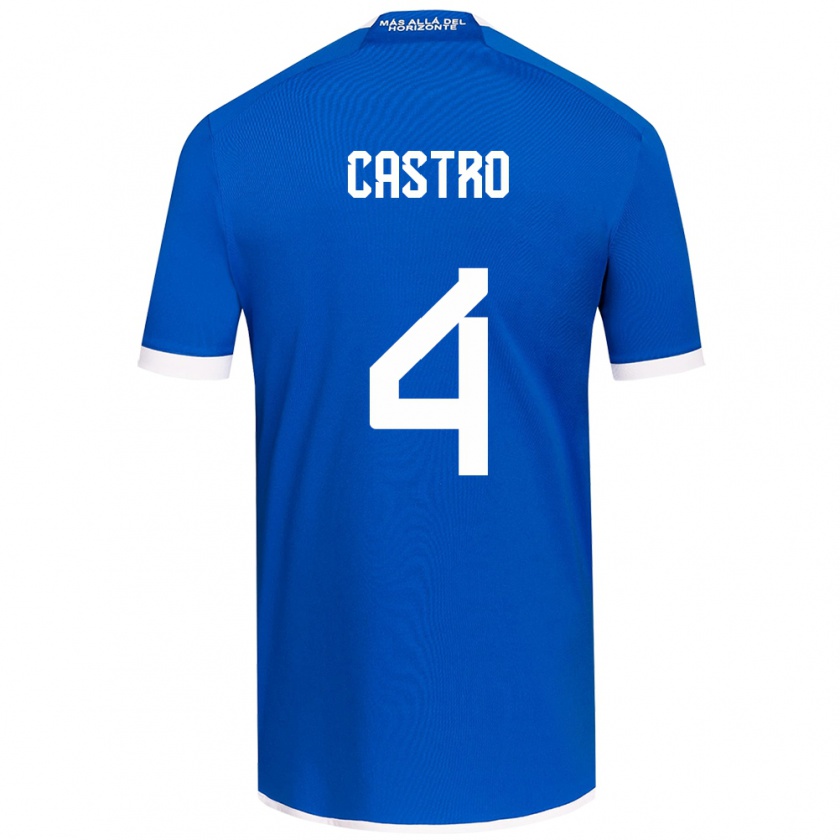 Kandiny Herren José Ignacio Castro #4 Blau Weiss Heimtrikot Trikot 2024/25 T-Shirt