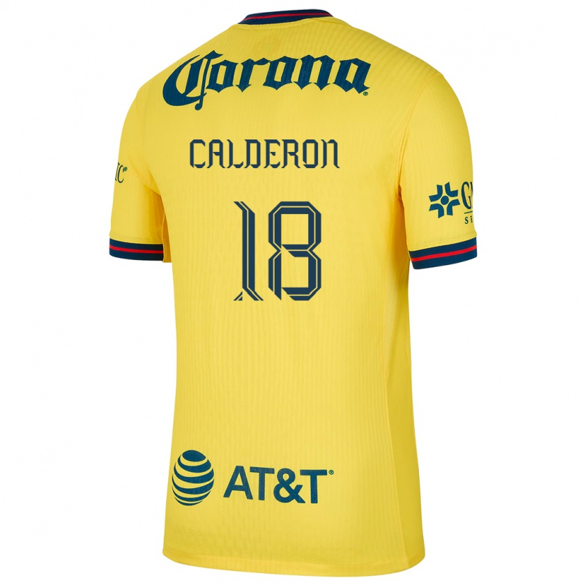 Kandiny Herren Cristian Calderón #18 Gelb Blau Heimtrikot Trikot 2024/25 T-Shirt