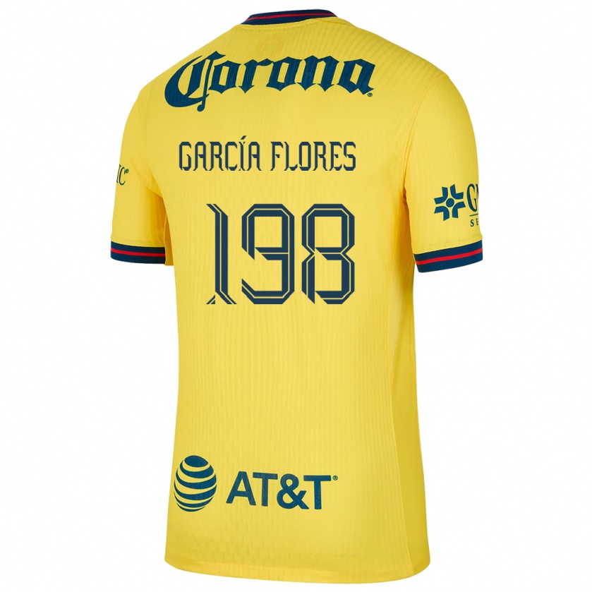 Kandiny Herren Francisco García Flores #198 Gelb Blau Heimtrikot Trikot 2024/25 T-Shirt