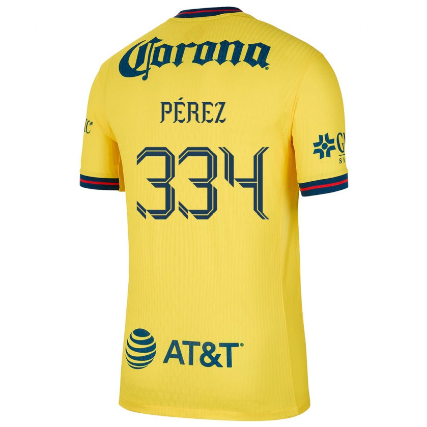 Kandiny Herren Diego Pérez #334 Gelb Blau Heimtrikot Trikot 2024/25 T-Shirt