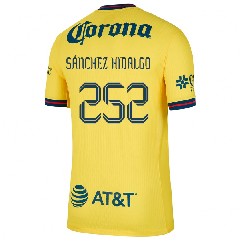 Kandiny Herren Horacio Sánchez Hidalgo #252 Gelb Blau Heimtrikot Trikot 2024/25 T-Shirt