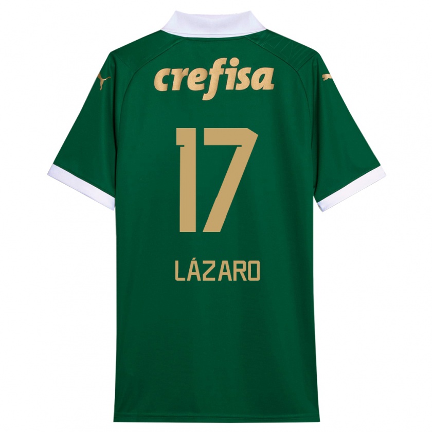 Kandiny Herren Lázaro #17 Grün Weiß Heimtrikot Trikot 2024/25 T-Shirt