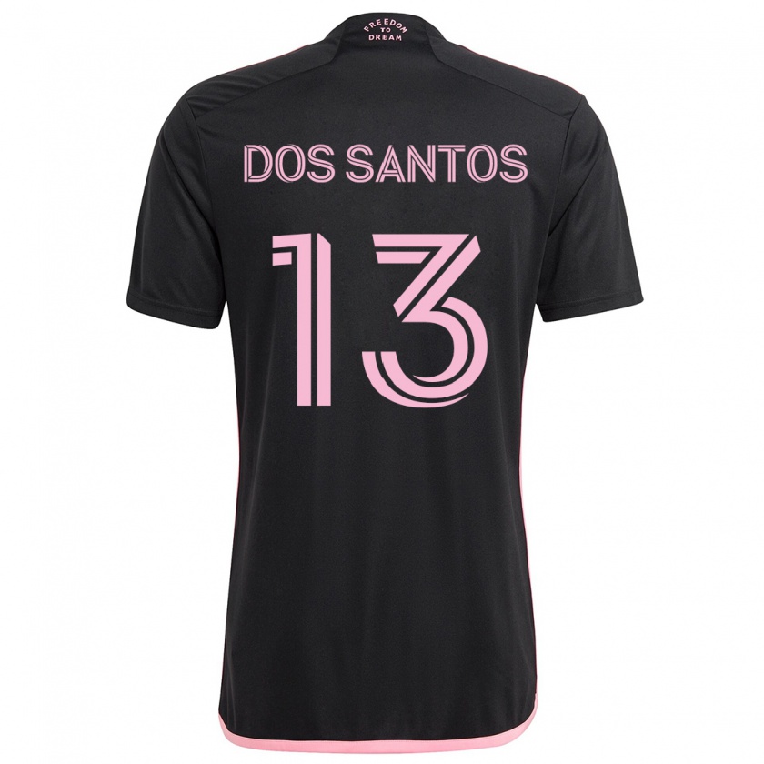 Kandiny Herren Cj Dos Santos #13 Schwarz Auswärtstrikot Trikot 2024/25 T-Shirt