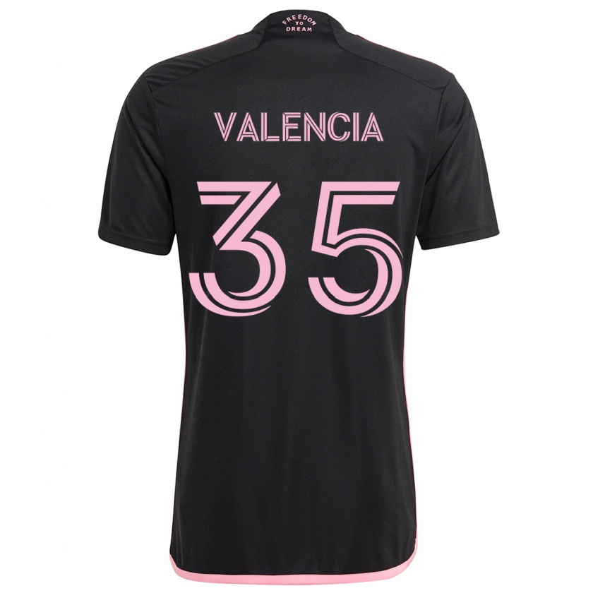 Kandiny Herren Felipe Valencia #35 Schwarz Auswärtstrikot Trikot 2024/25 T-Shirt