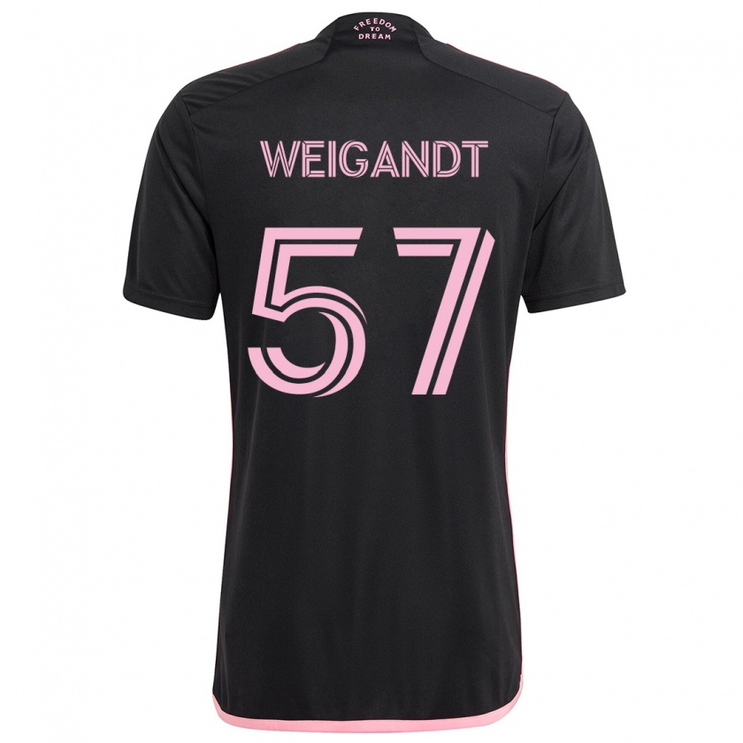 Kandiny Herren Marcelo Weigandt #57 Schwarz Auswärtstrikot Trikot 2024/25 T-Shirt