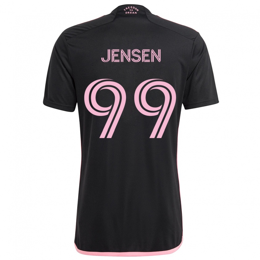 Kandiny Herren Cole Jensen #99 Schwarz Auswärtstrikot Trikot 2024/25 T-Shirt