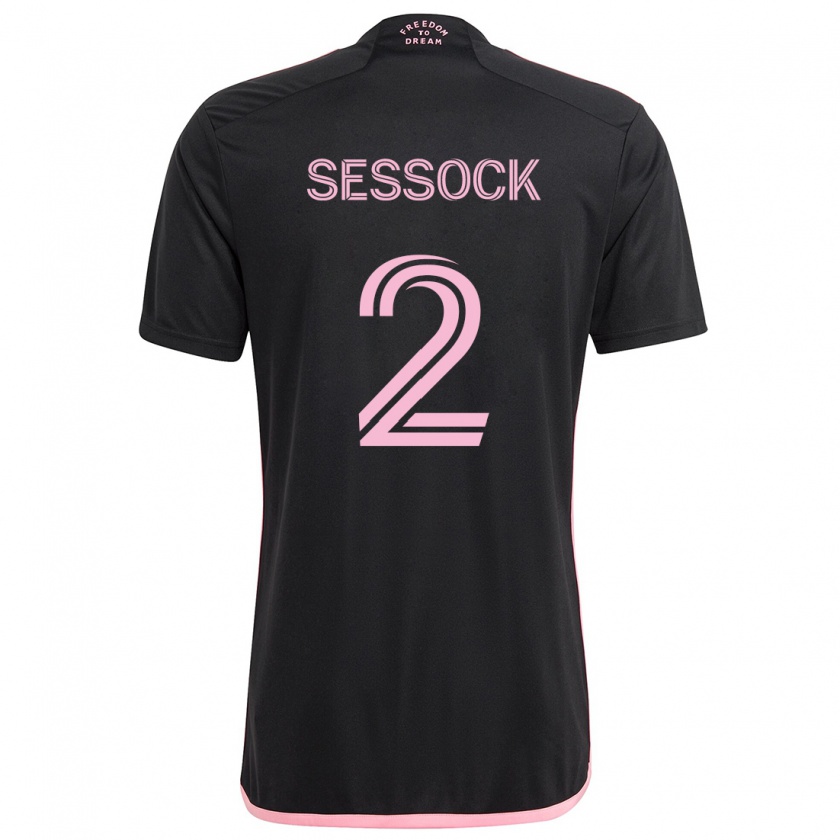 Kandiny Herren Nykolas Sessock #2 Schwarz Auswärtstrikot Trikot 2024/25 T-Shirt