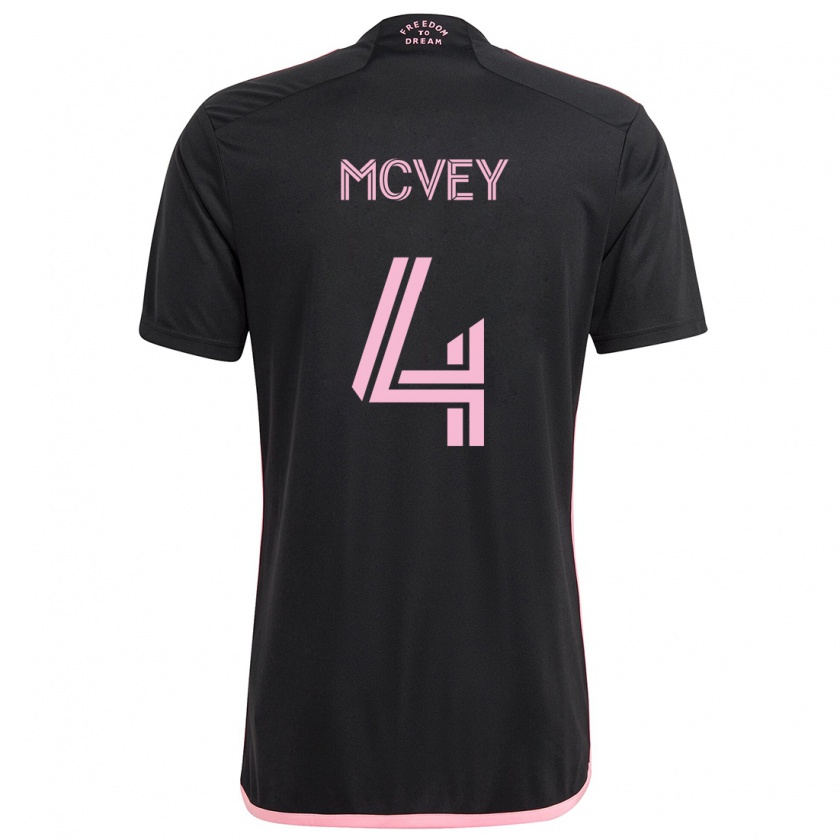 Kandiny Herren Christopher Mcvey #4 Schwarz Auswärtstrikot Trikot 2024/25 T-Shirt