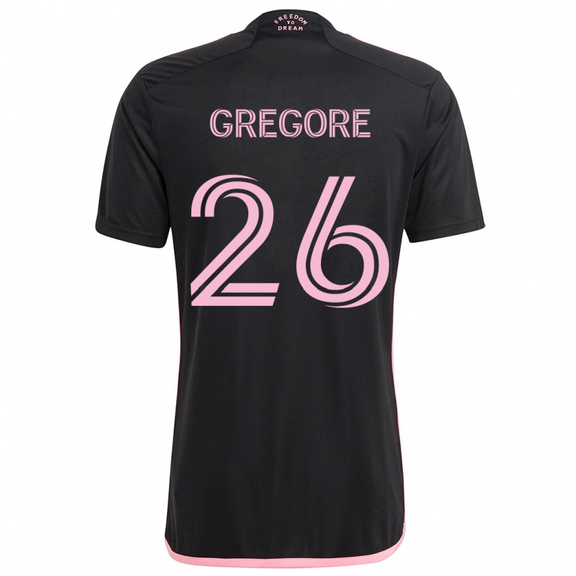 Kandiny Herren Gregore #26 Schwarz Auswärtstrikot Trikot 2024/25 T-Shirt