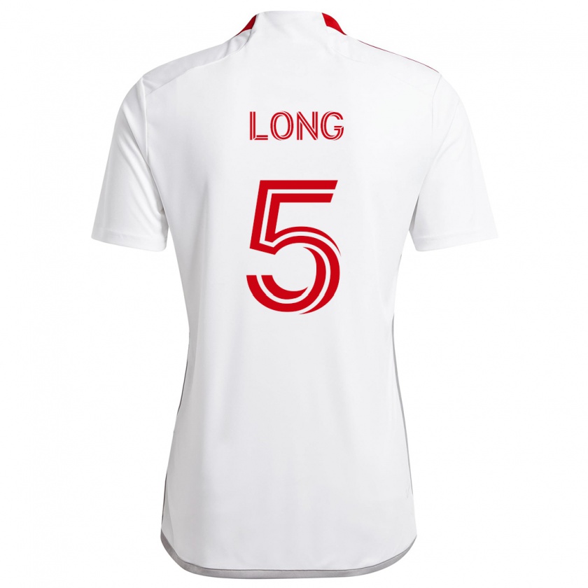 Kandiny Herren Kevin Long #5 Weiß Rot Auswärtstrikot Trikot 2024/25 T-Shirt