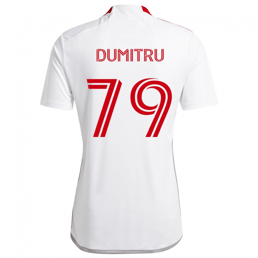 Kandiny Herren Andrei Dumitru #79 Weiß Rot Auswärtstrikot Trikot 2024/25 T-Shirt