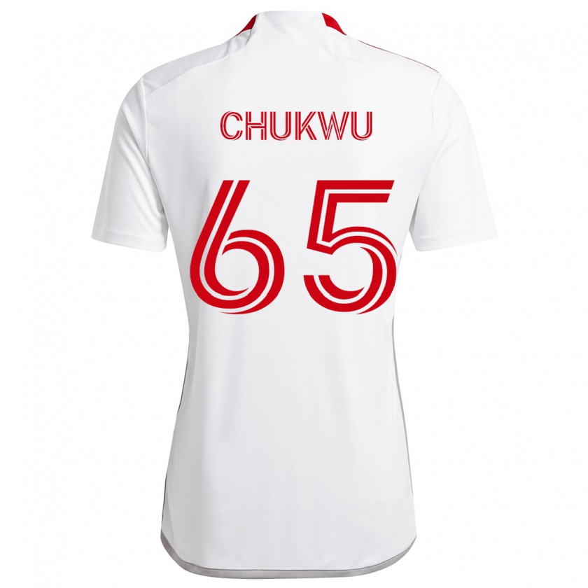 Kandiny Herren Joses Chukwu #65 Weiß Rot Auswärtstrikot Trikot 2024/25 T-Shirt