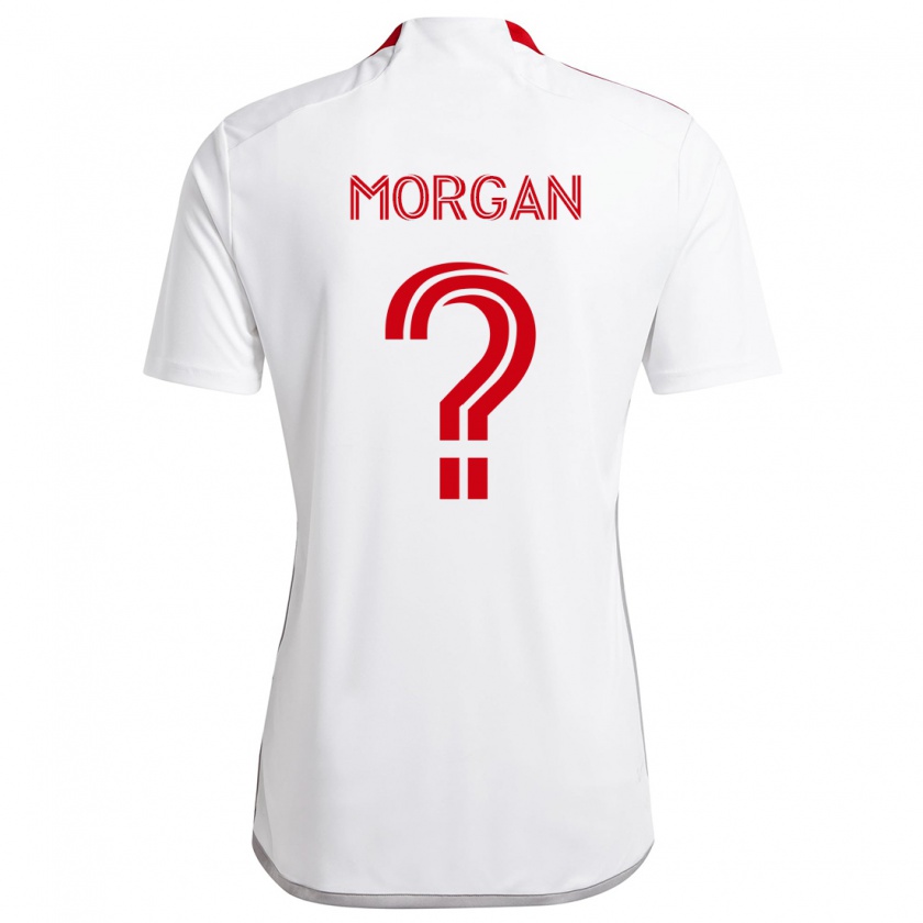 Kandiny Herren Myles Morgan #0 Weiß Rot Auswärtstrikot Trikot 2024/25 T-Shirt