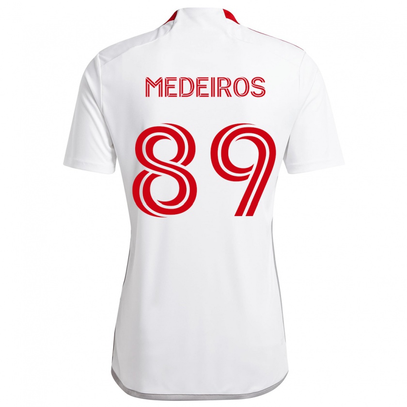 Kandiny Herren Matthew Medeiros #89 Weiß Rot Auswärtstrikot Trikot 2024/25 T-Shirt