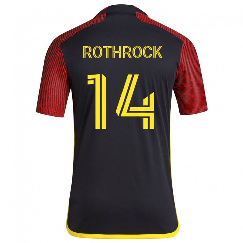 Kandiny Herren Paul Rothrock #14 Rot Schwarz Auswärtstrikot Trikot 2024/25 T-Shirt