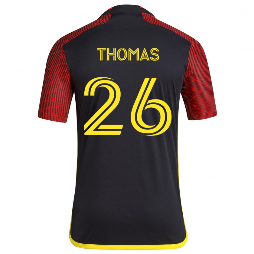 Kandiny Herren Andrew Thomas #26 Rot Schwarz Auswärtstrikot Trikot 2024/25 T-Shirt