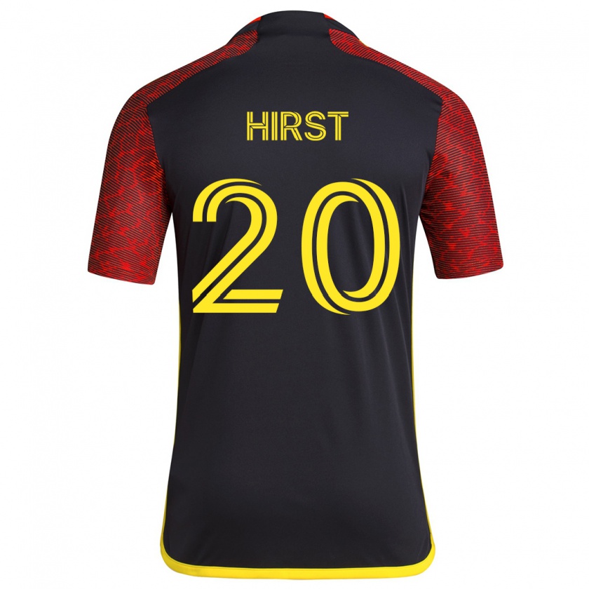 Kandiny Herren Sophie Hirst #20 Rot Schwarz Auswärtstrikot Trikot 2024/25 T-Shirt