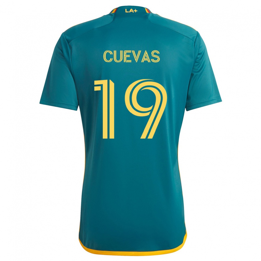 Kandiny Herren Mauricio Cuevas #19 Grün Gelb Auswärtstrikot Trikot 2024/25 T-Shirt