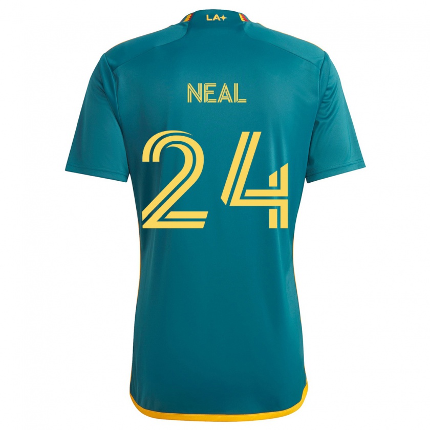 Kandiny Herren Jalen Neal #24 Grün Gelb Auswärtstrikot Trikot 2024/25 T-Shirt