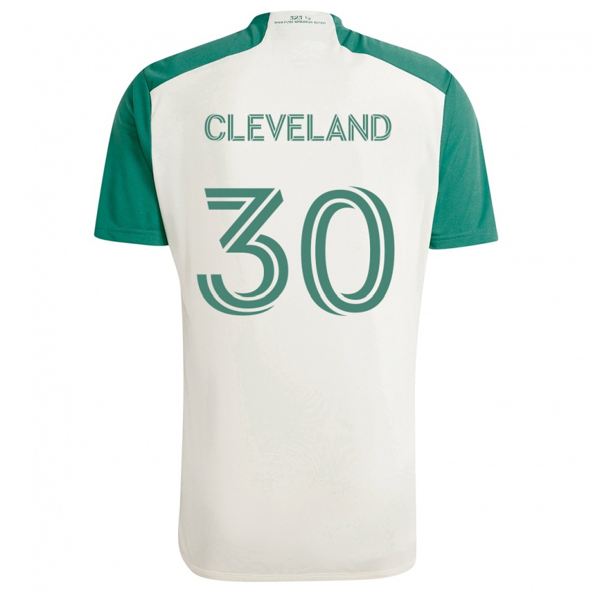 Kandiny Herren Stefan Cleveland #30 Braune Farben Grün Auswärtstrikot Trikot 2024/25 T-Shirt