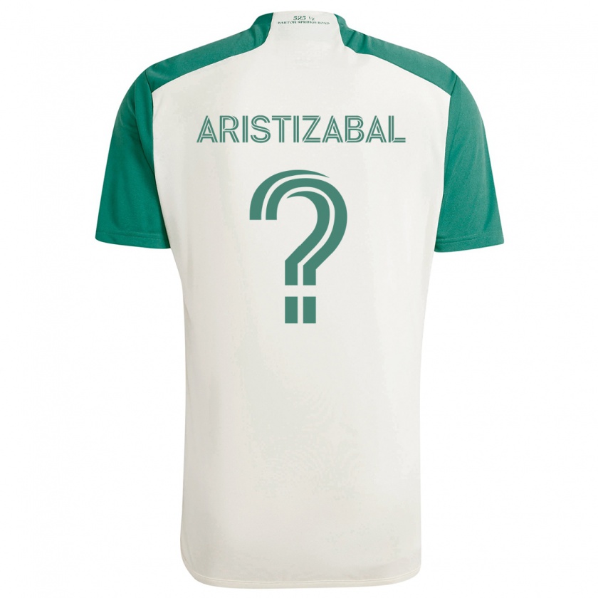 Kandiny Herren Nicolas Aristizabal #0 Braune Farben Grün Auswärtstrikot Trikot 2024/25 T-Shirt