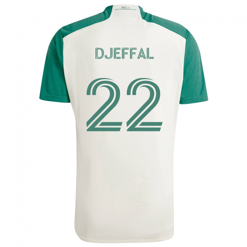 Kandiny Herren Sofiane Djeffal #22 Braune Farben Grün Auswärtstrikot Trikot 2024/25 T-Shirt