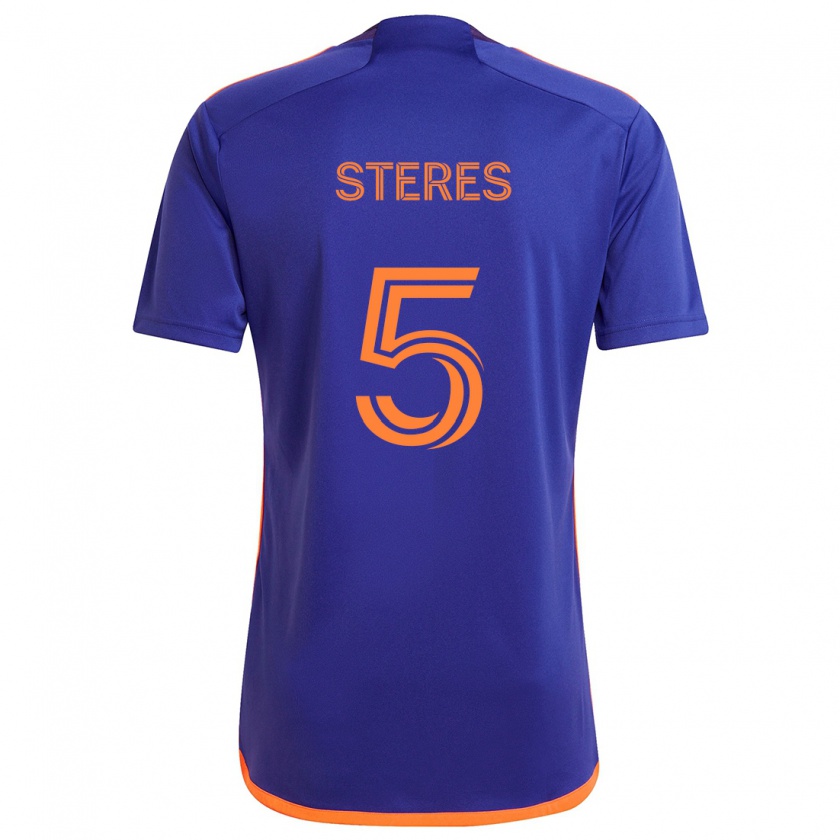 Kandiny Herren Daniel Steres #5 Lila Orange Auswärtstrikot Trikot 2024/25 T-Shirt