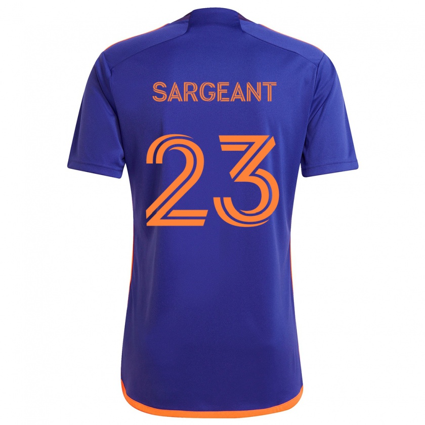 Kandiny Herren Kieran Sargeant #23 Lila Orange Auswärtstrikot Trikot 2024/25 T-Shirt